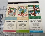 Lot Of 3  Matchbook  Cover  Davis Cafe restaurant Moore Haven, FL  gmg  ... - £11.87 GBP