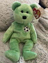 RARE!!! Ty Beanie Baby - 1998 Kicks - The Soccer Bear - with Errors!!! -... - £392.39 GBP