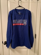  NBA Men&#39;s Long Sleeve  T-Shirt Crew Neck Philadelphia 76ers Size L Blue - $37.62