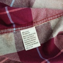 Crown & Ivy Crown Stretch Flannel Stretch Cotton Blend Plaid Shirt Red Men Sz L image 4