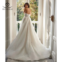 Beading A-Line Wedding Dress 2024 Shiny Appliques Split Vintage Princess... - £732.03 GBP+