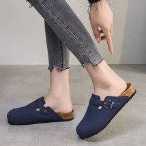 Sandalias Mujer Zapatillas Pareja Retro Gamuza Sólido Hebilla Cinturón Zapatos - £31.14 GBP