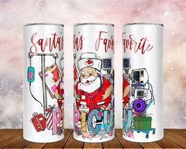 Skinny Tumbler with Straw, 20/30oz,  Santa's Favorite PICU - £28.44 GBP - £33.62 GBP