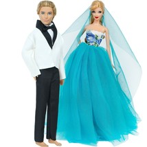 Wedding Men&#39;s Suit Bride Dress Accessories Clothes for Barbie Doll for K... - £9.14 GBP+