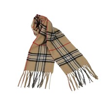 J.Valintin Unisex Plaid Scarf Soft Feel Acrylic Fashion Design #Scarf4 beige image 4