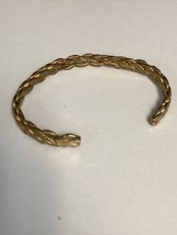 Sergio Lub California Gold Color Braided Twist Brass Bracelet - £14.83 GBP