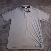 Free Fly Polo Shirt Men L Gray Casual Golf Golfing Rugby Performance Bamboo - £28.01 GBP