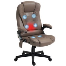 Vibrating Massage Office Chair w/ Heat, Brown - £122.22 GBP