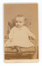 Antique CDV Circa 1870s Freeman Adorable Smiling Baby in Chair Charlestown, MA - £7.42 GBP
