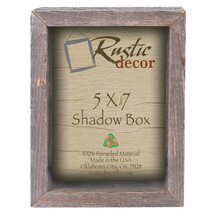 5x7 -3&quot; deep Rustic Barn Wood Collectible Shadow Box - £22.66 GBP