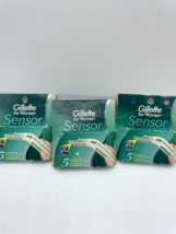 3 Gillette Sensor For Women 5 Razor Blades Refill Cartridges Discontinue... - $46.74