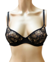 L&#39;agent By Agent Provocateur Mujeres Sostén Floral Cordón Oro Negro Talla Ap 1 - £89.08 GBP