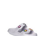 Joe Boxer Women&#39;s Double Band Emoji Slide Sandals Size 6 Color Glitter - £17.89 GBP