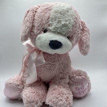 12" Baby Gund Pink My First Puppy Dog Soft Plush Satin  Stuffed Animal Lovey Toy - $15.88