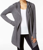 allbrand365 designer Womens Activewear Hooded Wrap Size Medium, Charcoal... - $40.00