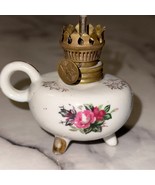 Vintage Miniature Hurricane Oil Lamp Doll House Toys Ceramic - $13.56 CAD