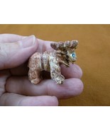(Y-MOO-WB-27) small red white buck MOOSE carving stone SOAPSTONE figurin... - $11.78 CAD