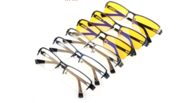 Blue Light Clear and Yellow Computer UV Metal Frame Glasses - £13.89 GBP