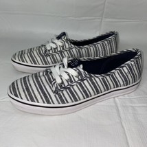 NAUTICA Women’s Shoes Shelborne Canvas Lace Up Casual Blue White Stripes Size 6 - £8.16 GBP
