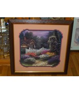 Home Interior Homco Picture Country Cottage Picket Fence Flower Garden 2... - €76,37 EUR