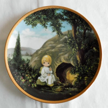 Hamilton Precious Moments Bible Story Plate Collection Easter “He Is Not... - $9.95