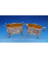 Dresden by Whiting Sterling Silver Sugar and Creamer GW #3338 B Monogram... - $689.20 CAD