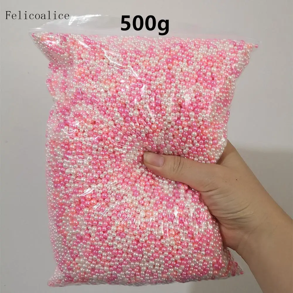 500g 2.5-5mm Pearl Filler For Transparent/Fluffy Mud Box Toys Kids Slime DIY - £48.32 GBP