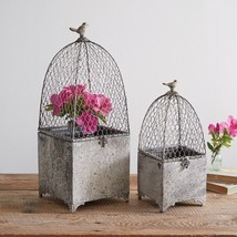 2 Victorian Wire Cloches in distressed metal - £102.80 GBP