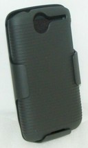 NEW HTC Desire BLACK Protective Shell &amp; Belt Clip Combo Cell Phone Case skin - £5.44 GBP