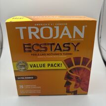 Trojan Ultra Ribbed Ecstasy Lubricated Condoms 26 Ct - €23,62 EUR