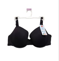 Hanes Bra Womens Size 40DD Black Everyday Comfort Underwire Molded Cups - $11.98