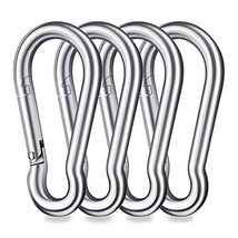 Hook 8mm Carabiner keychain Heavy Duty 304 Stainless Steel Swing Connect... - £14.82 GBP