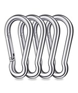 Hook 8mm Carabiner keychain Heavy Duty 304 Stainless Steel Swing Connect... - $25.38 CAD
