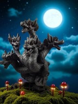 5-Headed Dragon Incense Burner LED Candle Holder Black Gothic Mouths Smoke - $19.99