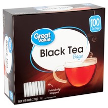 Great Value Black Tea Bags 8 Oz 100 Tea Bags - $19.75