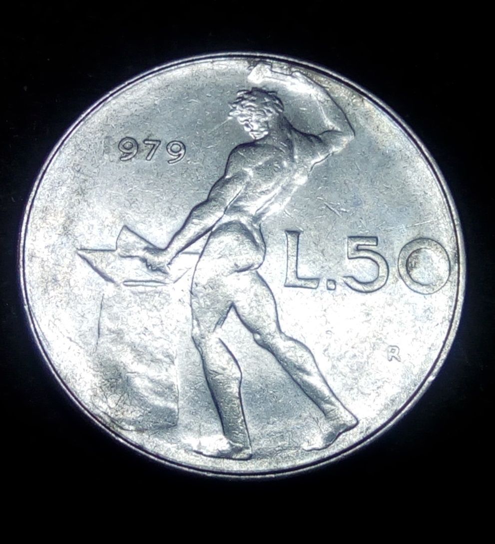Primary image for Moneta Coin ITALIA Repubblica Italiana 50 Lire Vulcano 1979