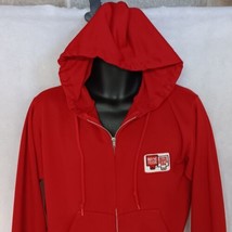 Wayne Feeds Hoodie Sweatshirt Medium Red Front Zip - $19.95