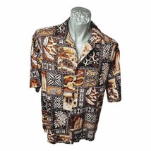 Hilo Hattie Mens Size Size XL Shirt Bark Cloth Vintage SS Barkcloth Vintage - £30.26 GBP