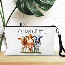 Funny Cow Makeup Bag, Makeup Organizer Pouch For Purse, Rodeo Western Bag, Count - £12.74 GBP