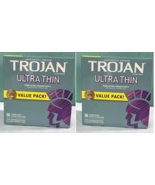 2x Trojan Ultra Thin Lubricated Latex Condoms 72 Count Exp 2026 - $43.45 CAD