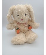 Walmart Easter Bunny Rabbit Plush Stuffed Animal Peach Fur Orange Carrot... - $380.79 MXN