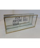 Philip Whitney &quot;Don&#39;t Let Anyone Dull Your Sparkle Glass &amp; Goldtone Tray... - £23.46 GBP