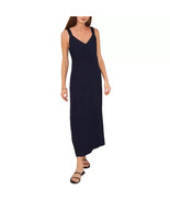 Sam &amp; Jess Blue Maxi Dress Sundress Size Small V Neck Ruched shoulder st... - $38.90 CAD