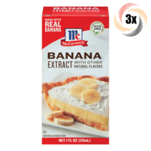 3x Packs McCormick Imitation Banana Flavor Extract | 1oz | Non Gmo Glute... - £17.08 GBP
