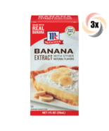 3x Packs McCormick Imitation Banana Flavor Extract | 1oz | Non Gmo Glute... - $20.69