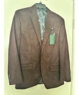 Lauren Ralph Lauren Fox Men's 38R Linley Faux-Suede Sport Coat Blazer Maroon - €130,19 EUR