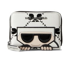 KARL LAGERFELD PARIS Logo Wallet – Black/White - £50.25 GBP