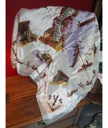 Scarf silk souvenir Venezia Bolleni di Caranzia 29x29 in c1970s - $42.56 CAD