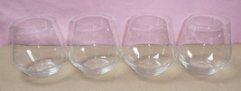 4 Crystal Pinot Noir Burgundy Red Wine Stemless Glasses Tumblers - £31.44 GBP