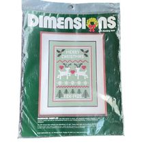 Dimensions Net Darning Lace Reindeer Sampler Merry Christmas Kit 8612 - £13.94 GBP